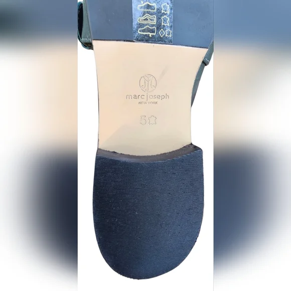 Marc Joseph - Summit St Dark Hunter Green Leather Loafers Grommet Strap & Buckle - Picture 5 of 12